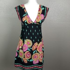 Double Zero Flowered w/Tie Backs Cotton Sun Dress